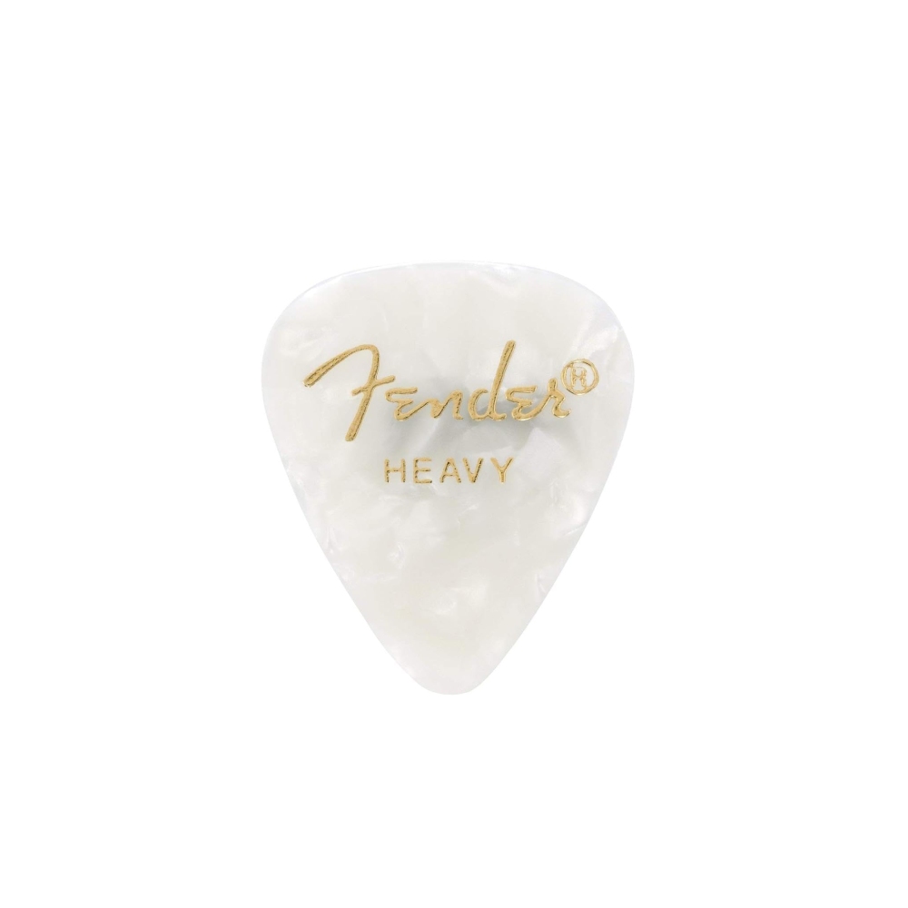 Fender Premium Celluloid 351 Shape Heavy White Moto 12-Adet Pena